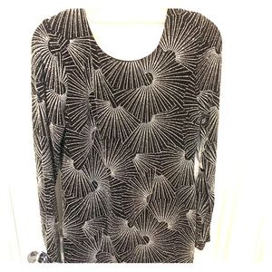 Silver and black dress